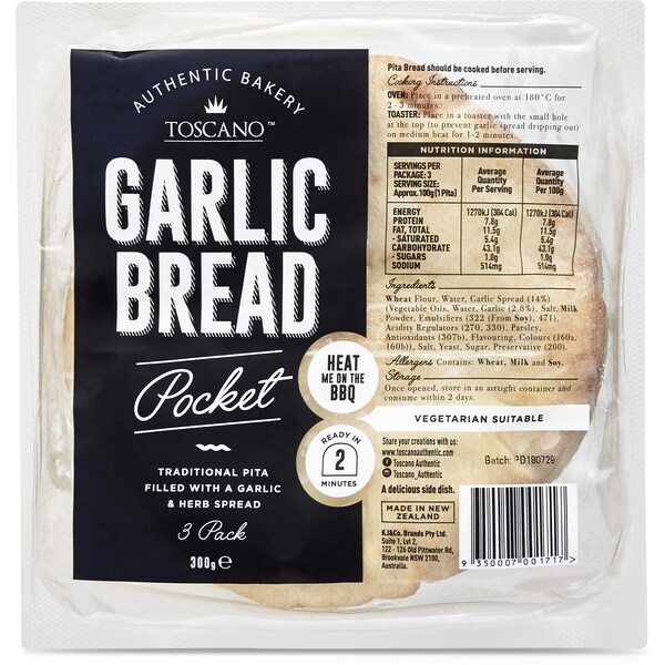 Toscano Garlic Bread Pockets 3 Pack