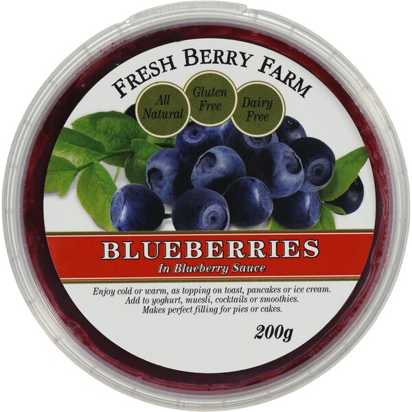 Fresh Berry Farm Berry Sauce Blueberry 200g Tub