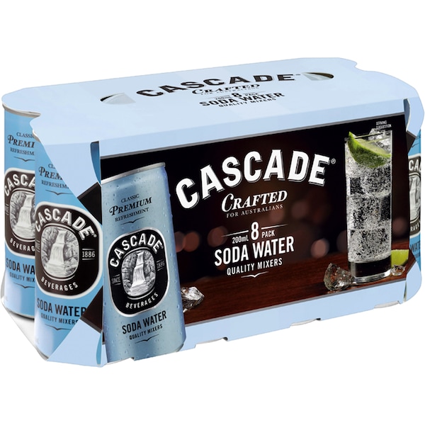 Cascade Soda Water 8x200ml