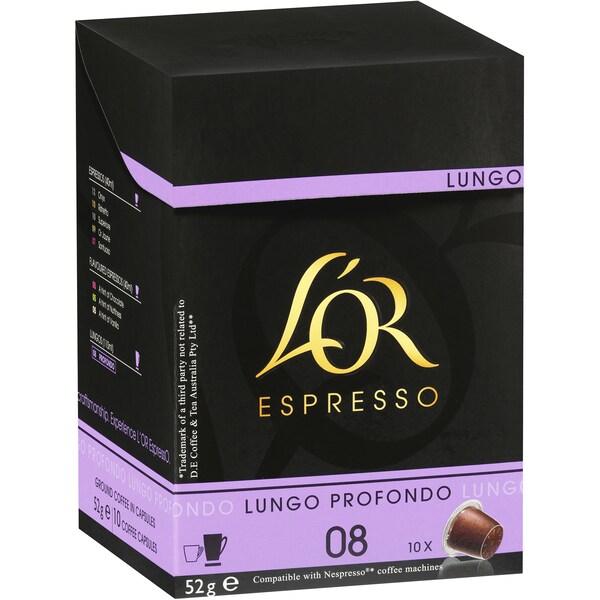L'Or Espresso Coffee Capsules Lungo Profondo 10 Pack