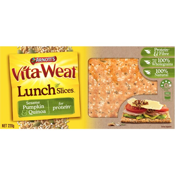 Arnott's Vita-Weat Lunch Slices Sunflower Pumpkin & Canola 220G