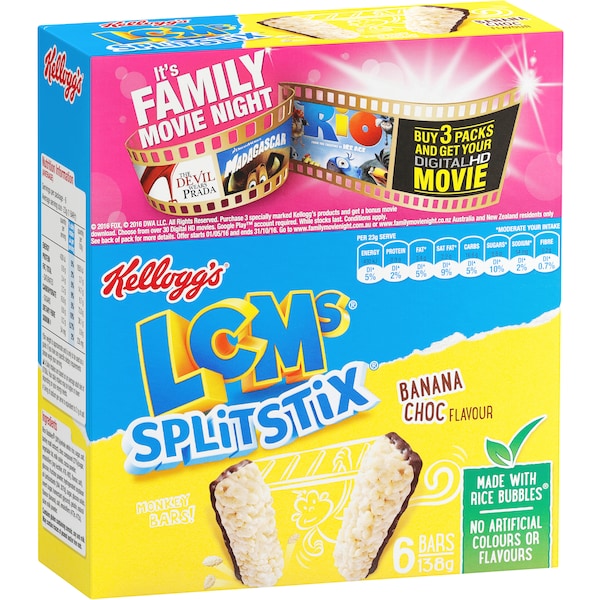 Kellogg's Lcm Split Stix Banana Chocolate 138G