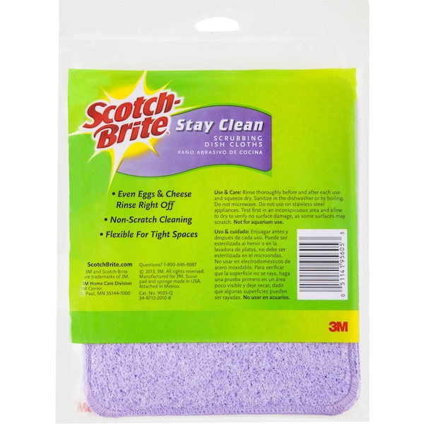 Scotch-Brite  Stay Clean Scrubbing Dish Cloth 2pk