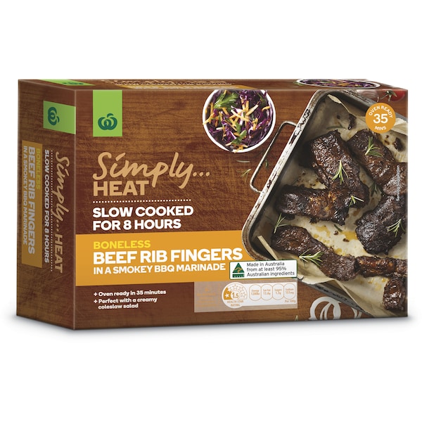 Woolworths Simply Heat Boneless Beef Rib Fingers 800g - 1.1kg