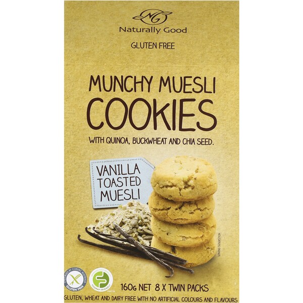Naturally Good Cookies Munchy Muesli Vanilla 160g
