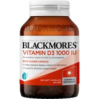 Blackmores Vitamin D3 1000IU Bone Health Immunity Capsules