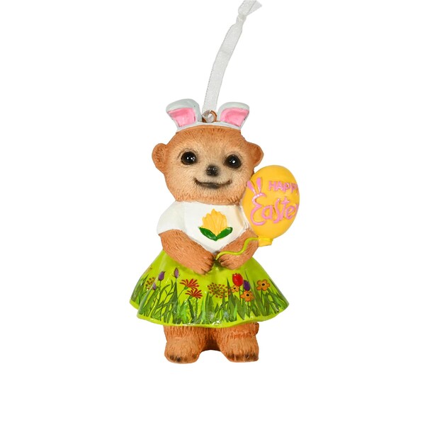 Mirabella Easter Meerkat Hanging Ornament Happy Easter each