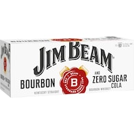 Jim Beam Bourbon Whiskey Zero Sugar Cola