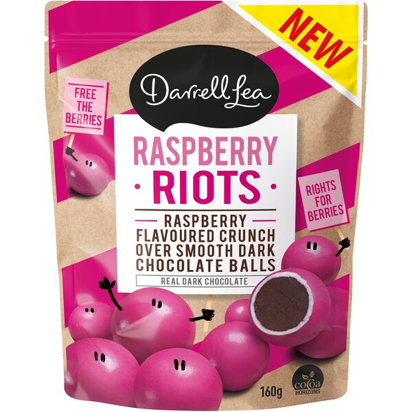 Darrell Lea Raspberry Riots Dark Chocolate Balls 160g