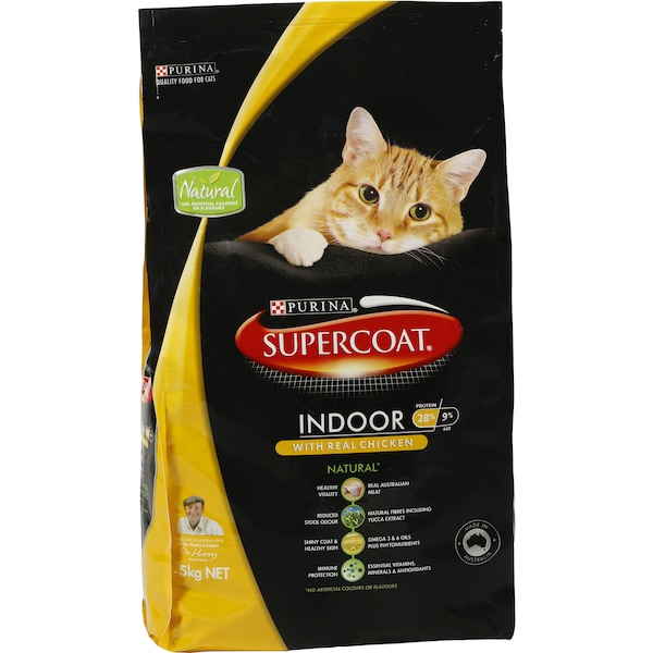 Purina Supercoat Adult Cat Food Indoor 1.5kg