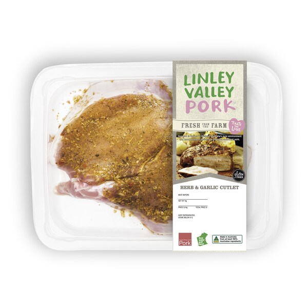 Linley Valley Herb & Garlic Pork Cutlet  400g