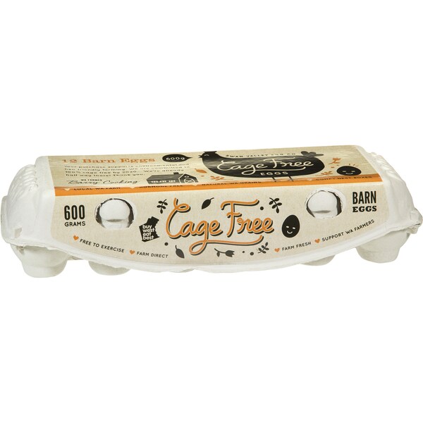 Swan Valley 12 Large Cage Free Eggs 600g
