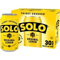 Solo Original Lemon Soft Drink Cans