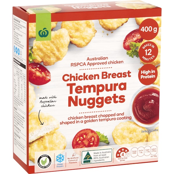 Woolworths Chicken Breast Tempura Nuggets 400g