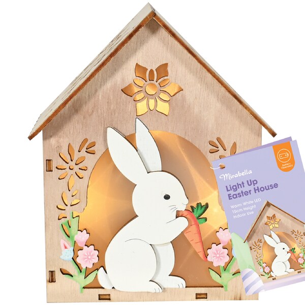 Easter Light Up Easter House Bunny With Carrot each