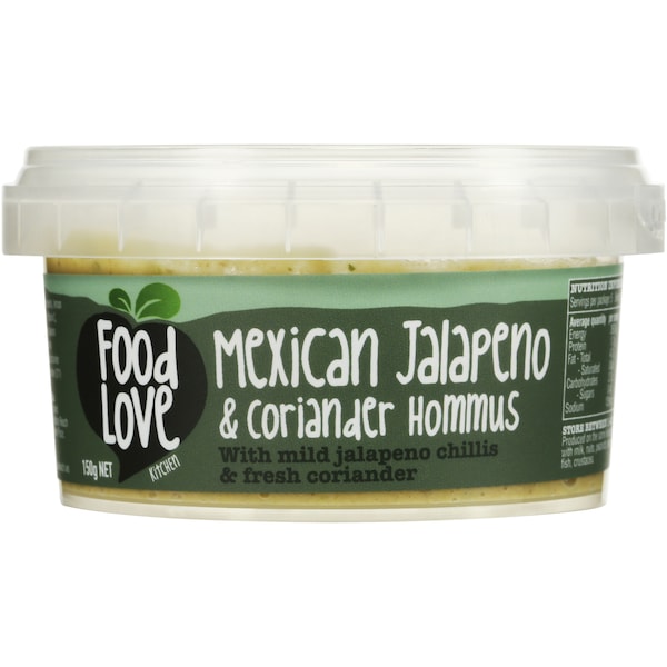 Food Love Kitchen Dip Mexican Coriander Jalapeno 150g