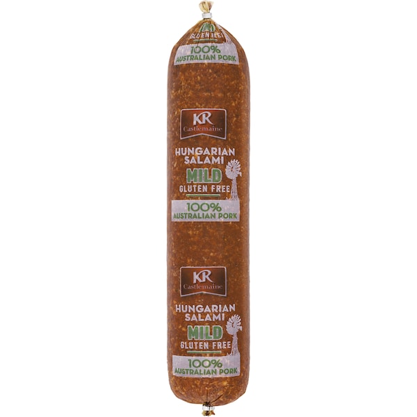 K R Castlemaine Hungarian Salami Traditional White Shaved Per Kg