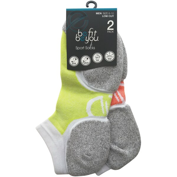Be Fit Be You Mens Sports Socks 2 Pack