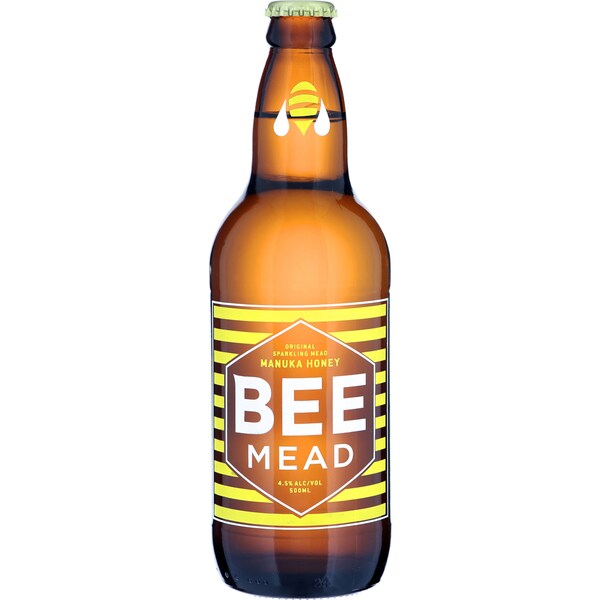 Beemead Sparkling Mead Manuka Honey Bottle 500ml Single