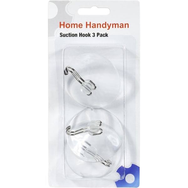 Home Handyman Tools Suction With Metal Hook 3 Pack