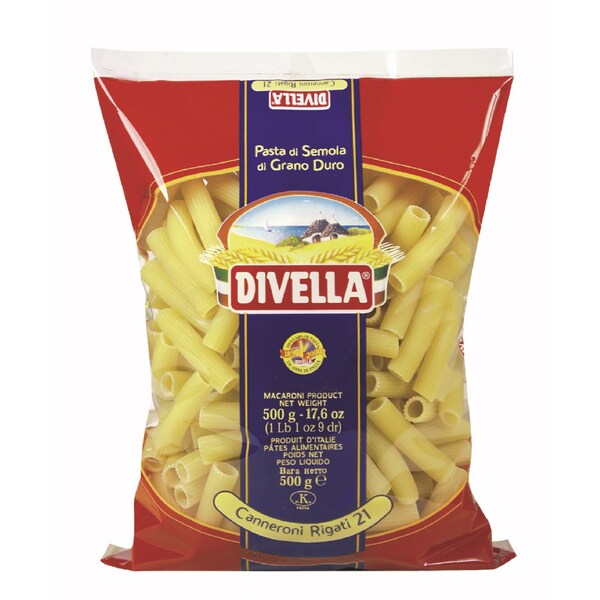 Divella Pasta Canneroni Rigati No. 21 500g