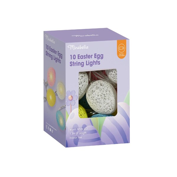 Easter Easter Egg String Lights 10 Warm White LED 1.3m each