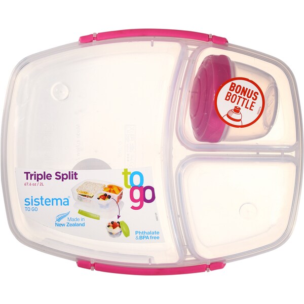 Sistema Plasticware Triple Split To Go Each