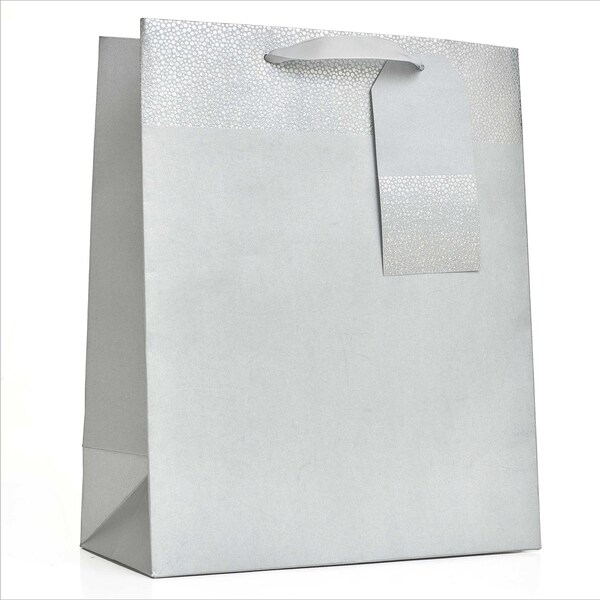 John Sands Large Gift Bag Grey Holographic Each