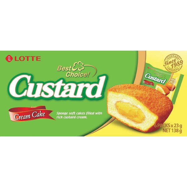 Lotte Custard Cream Cake 6 pack