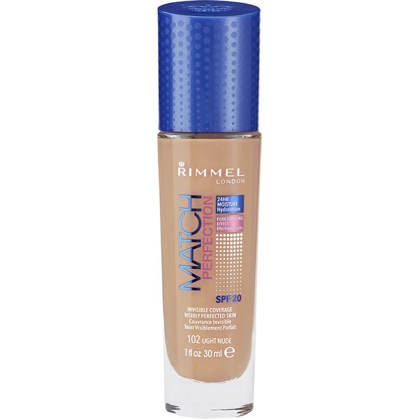 Rimmel London Match Perfection Foundation 102 Light Nude SPF 20 30mL