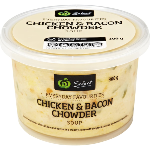 Woolworths Chowder Chicken & Bacon 300G