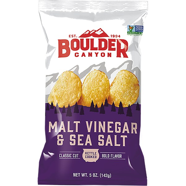 Boulder Canyon Malt Vinegar & Sea Salt Chips 142g