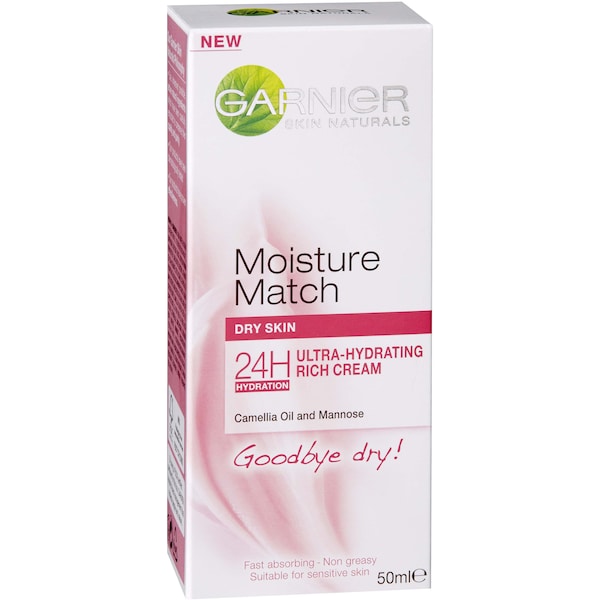 Garnier Moisture Match Body Cream Dry To Very Dry 50ml