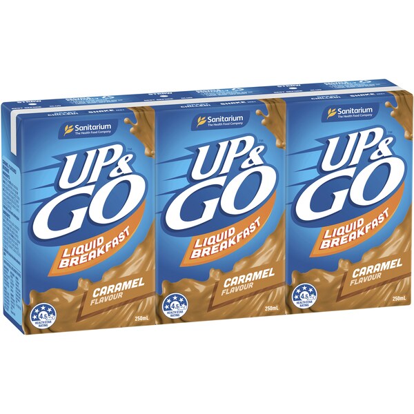Up&Go Liquid Breakfast Caramel 250mL x 3 pack