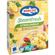 Birds Eye Steamfresh Fish Fillets Citrus & Parsley Sauce