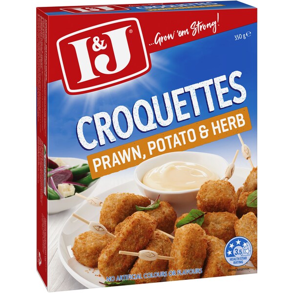 I&J Croquettes Prawn Potato & Herb 350g