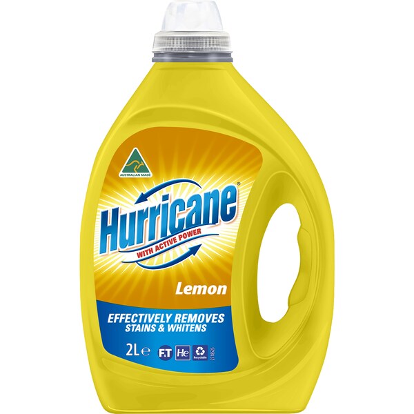 Hurricane Laundry Detergent Liquid Lemon 2l