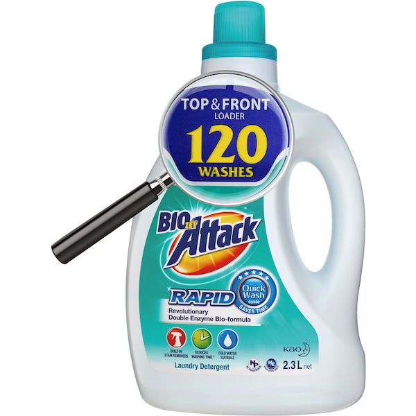 Biozet Attack Rapid Top & Front Loader Liquid 2.3l