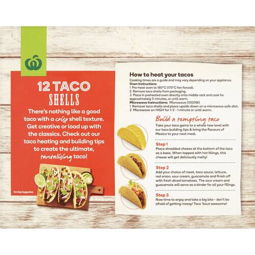 Woolworths Taco Shells Taco Shells 12 Pack bunch