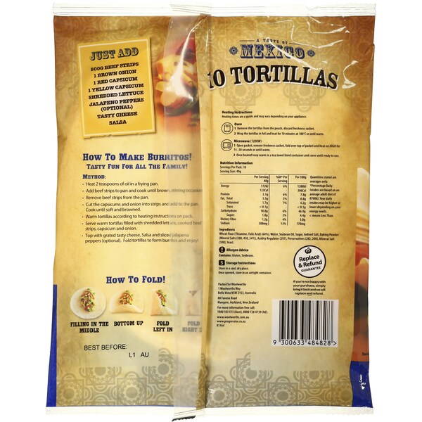 Woolworths Select Ingredients Tortilla 400g
