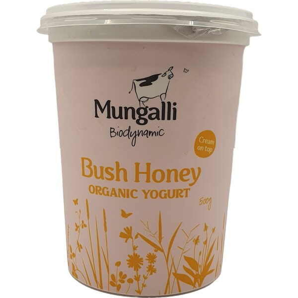 Mungalli Creek Organic Yoghurt Bush Honey 500g
