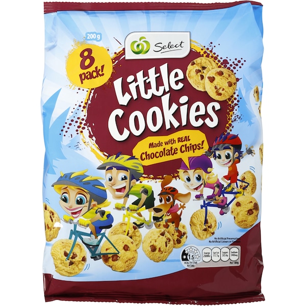 Woolworths Cookies Mini Chocolate Chip 8 Pack