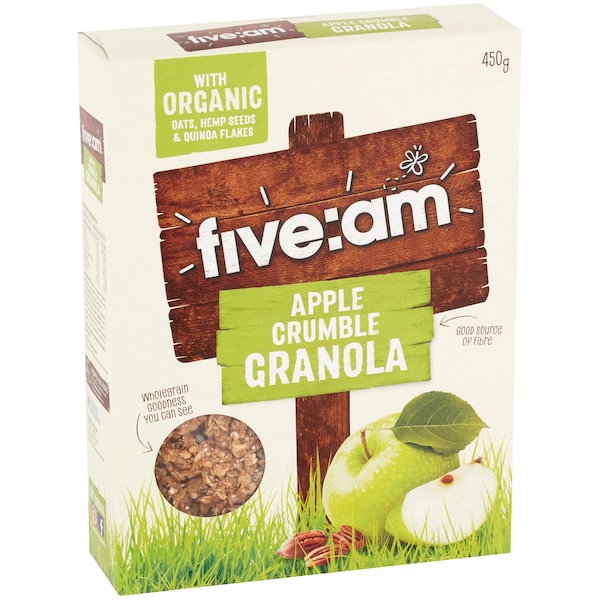 Five:Am Organic Apple Crumble Granola 450g