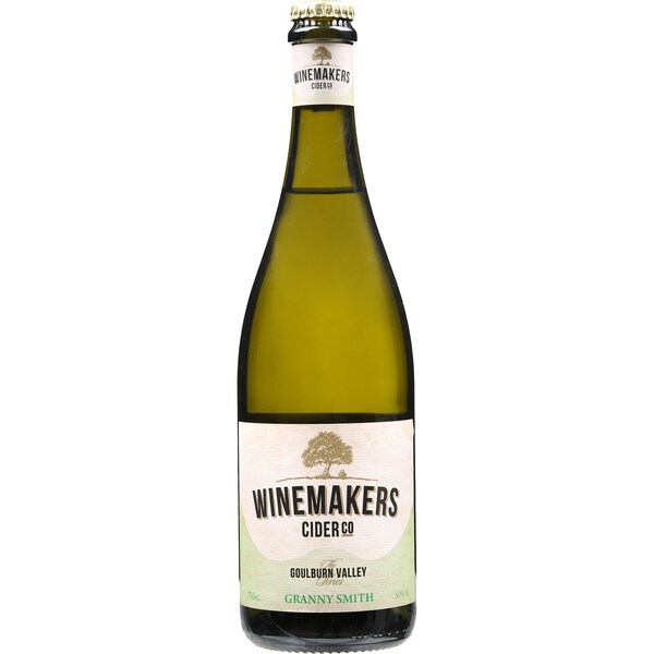 Winemakers Cider Co. Apple Cider Sparkling Granny Smith Bottle 750ml Single