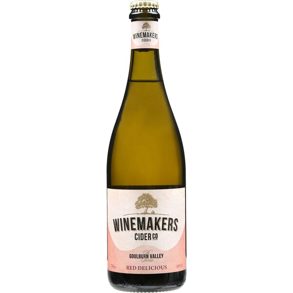 Winemakers Cider Co. Apple Cider Sparkling Red Delicious Bottle 750ml Single