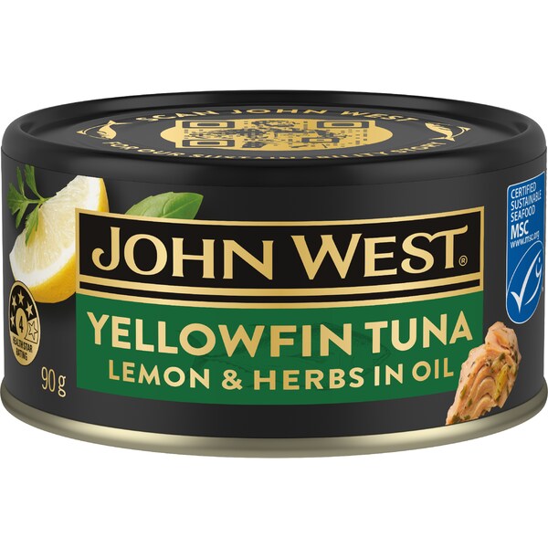 John West Yellowfin Tuna With Zesty Lemon & Italian Herbs 90g