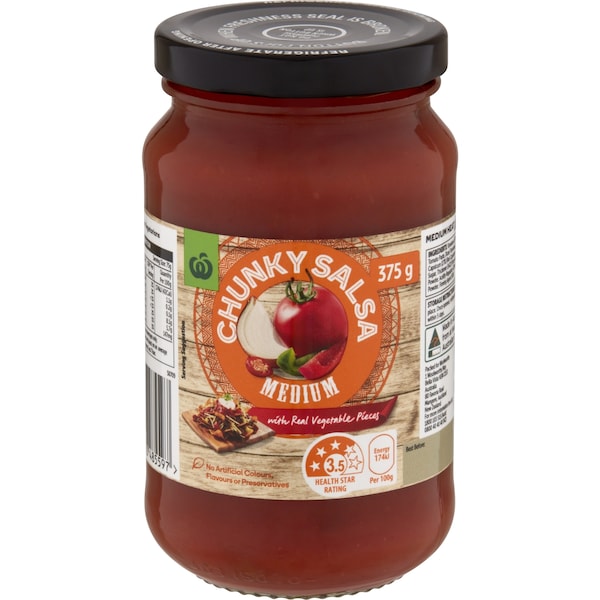 Woolworths Salsa Chunky Medium 375g