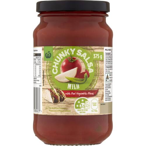 Woolworths Salsa Chunky Mild 375g bunch