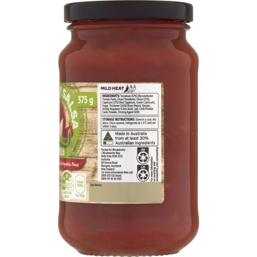 Woolworths Salsa Chunky Mild 375g bunch