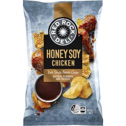Red Rock Deli Potato Chips Honey Soy Chicken 165g